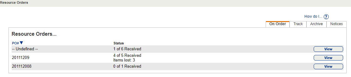 Example of the On Order of Catalog > Resource Order